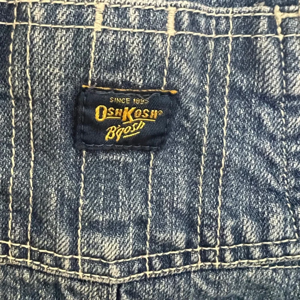 Oshkosh B'Gosh Blue Jean Overalls Size 12 Months VTG 90s Y2k